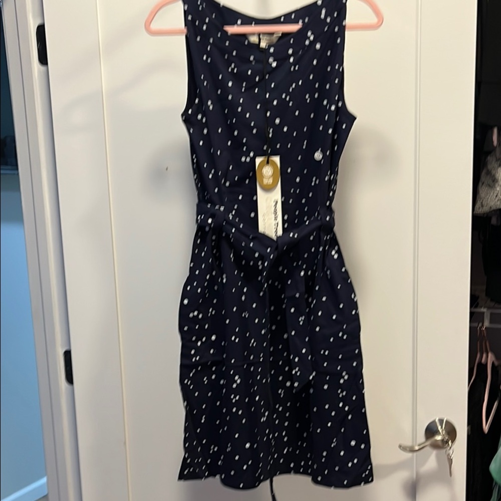 People Tree Blue and White Sleeveless Sundress